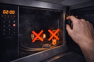 la luz interior no funciona en microondas Teka