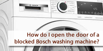 steps to open a bosch washing machine door that is blocked