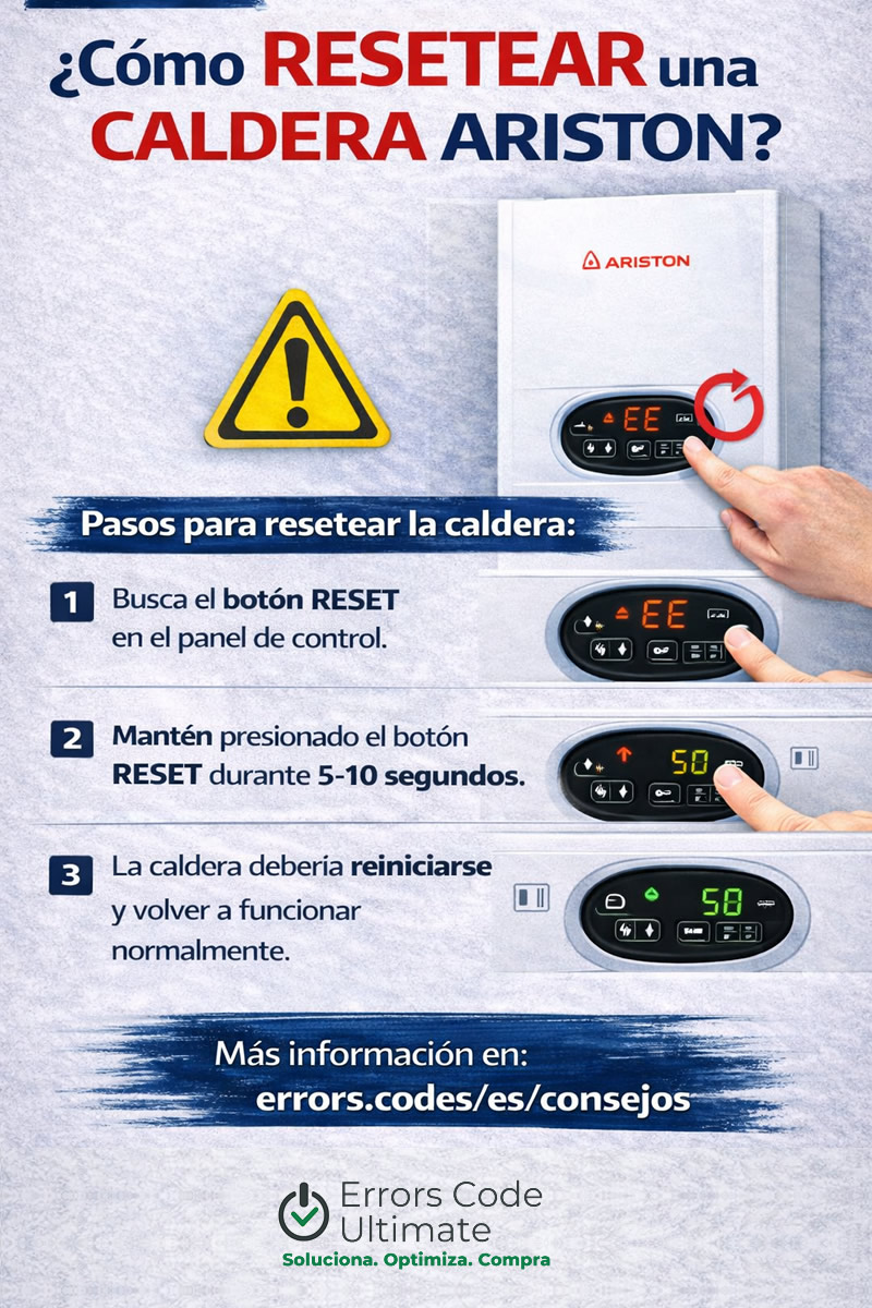 cómo resetear caldera Ariston