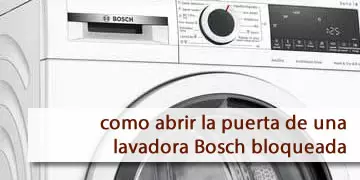 cómo abrir la puerta de una lavadora bosch bloqueada