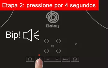 etapa 2 pressione por 4 segundos