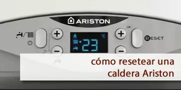 passos para aprender como reiniciar uma caldeira da marca Ariston