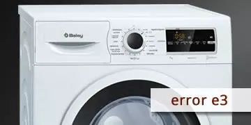 error e3 washer balay