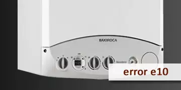 error e10 boiler baxiroca