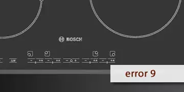 error 9 al revés placa de induccion bosch