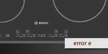 error e induction plaque bosch