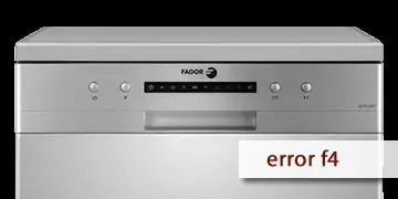 error f4 dishwasher fagor