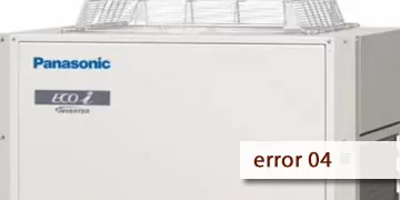 error e04 aire acondicionado panasonic