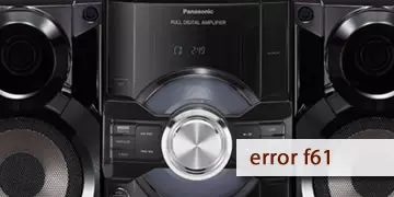 error f61 equipo de sonido panasonic