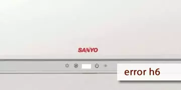 error h6 aire acondicionado sanyo