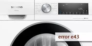 siemens washing machine error e43