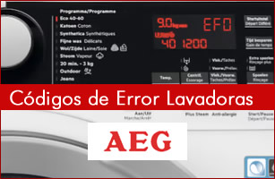 arreglar problemas de lavadoras AEG con los códigos de error