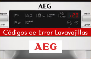 solventar problemas de lavavajillas AEG gracias a los códigos de error