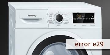 error e29 washer balay