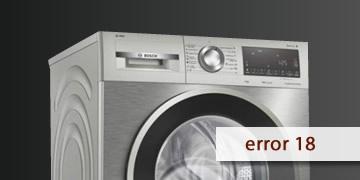 error 18 washer bosch