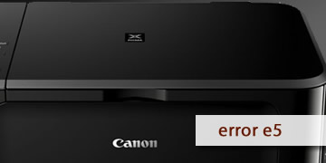 error e5 printer canon