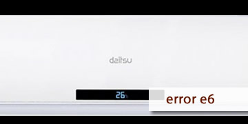 error e6 air conditioning daitsu