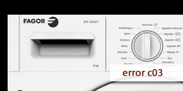 erro c03 máquinas de lavar fagor