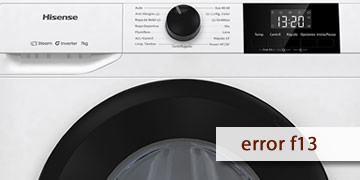 error f13 lavadoras Hisense