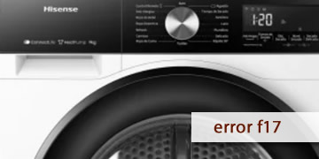 error f17 secadora Hisense