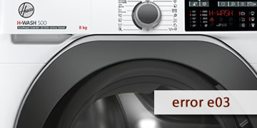 hoover washing machine error e03