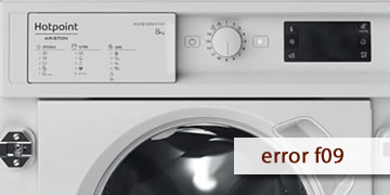 error f09 en lavadoras Hotpoint