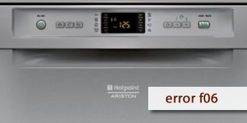 error f06 en lavavajillas Hotpoint