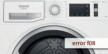 error f08 en secadora Hotpoint