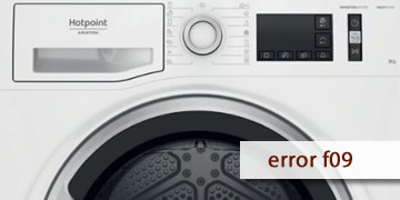 error f09 en secadora Hotpoint