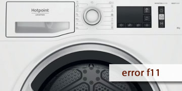 error f11 en secadora Hotpoint
