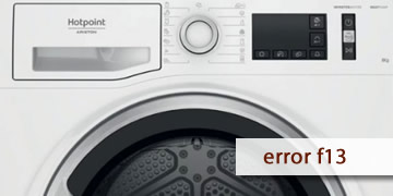 error f13 en secadora Hotpoint