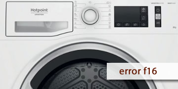 error f16 en secadora Hotpoint