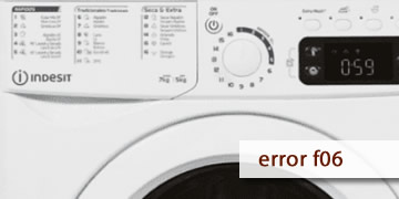 error f06 en lavadoras Indesit