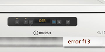 error f13 en lavavajillas Indesit