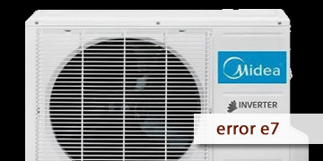 erro e7 midea ar condicionado