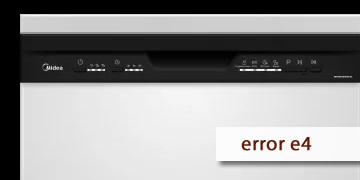 error e4 lavavajillas midea