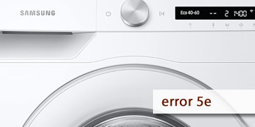 samsung washing machine error 5e