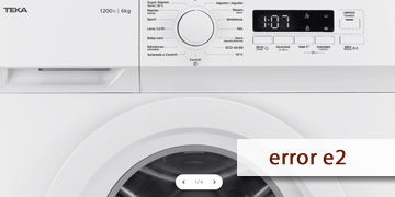 error e2 lavadoras teka