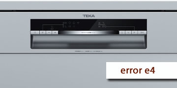 Erro e4 na máquina de lavar loiça Teka
